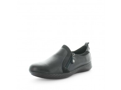 Kiarflex Kariel Side Zip Leather Shoes Black 